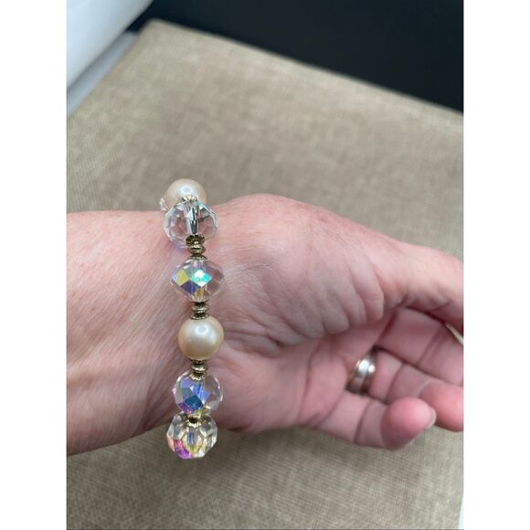 Betsey Johnson Panda Charm Bracelet Pearls and Crystals - Picture 6 of 7